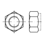 DIN 6924 Selbstsichernde Sechskantmutter, Edelstahl, blank A 2