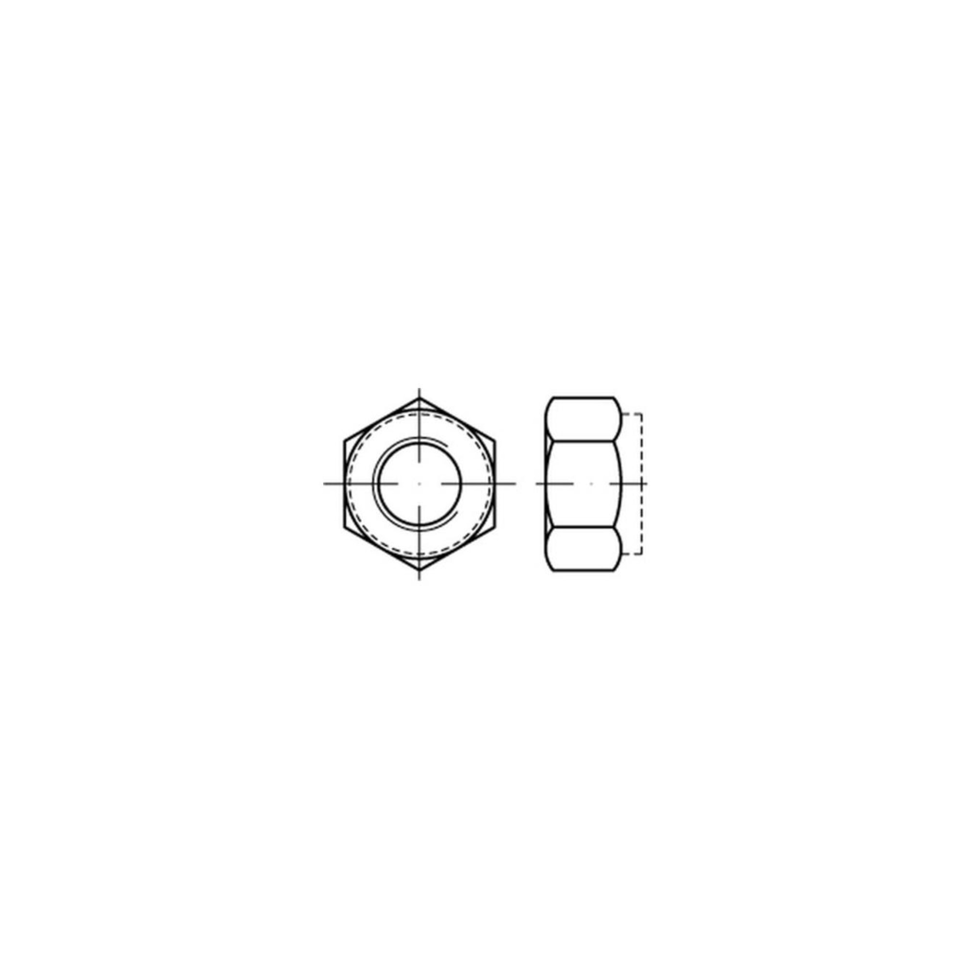 DIN 6924, 982/ISO 7040 Selbstsichernde Sechskantmutter M 6 x 1 Edelstahl A2 blank ; Industrial Quality Supplies