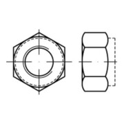 DIN 6924 Selbstsichernde Sechskantmutter, Stahl, galvanisch verzinkt