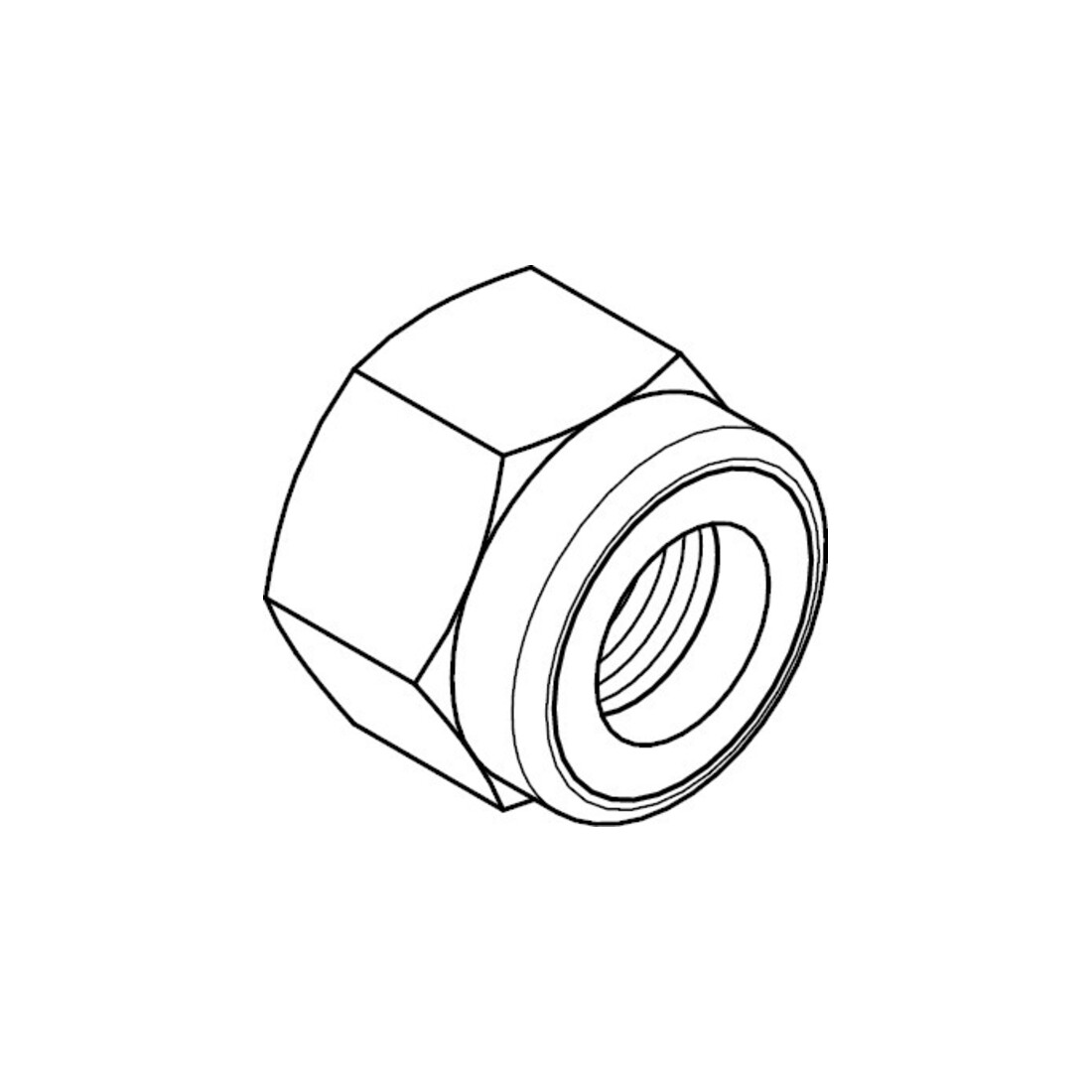 DIN 6924 Écrou hexagonal avec insert de blocage polyamide, 8 galZn M12 HP