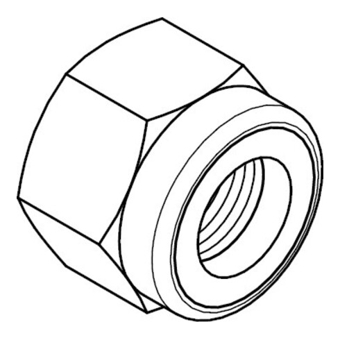 DIN 6924 Sechskantmutter mit Polyamidklemmteil, Edelstahl A4 M24 HP