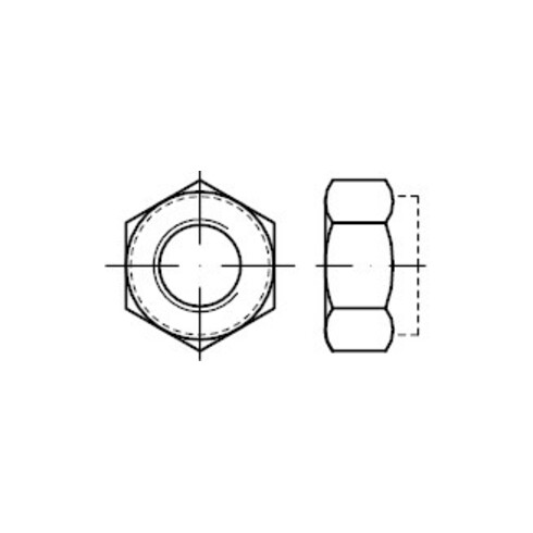 DIN 6925 Écrou hexagonal avec partie de serrage métallique, 8 galZn M4 HP