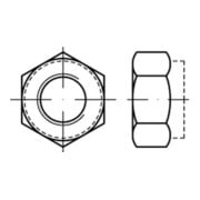 DIN 6925/ISO 10513 Selbstsichernde Sechskantmutter M 14 x 1,5 Stahl galvanisch verzinkt-3