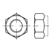 DIN 6925/ISO 10513 Selbstsichernde Sechskantmutter M 24 x 2 Stahl galvanisch verzinkt-3