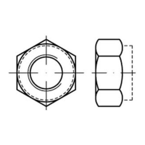 DIN 6925/ISO 7042 Selbstsichernde Sechskantmutter M 12 x 1,75 Stahl zinklamellenbeschichtet