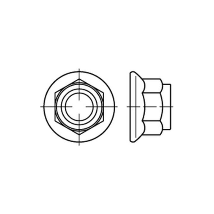 DIN 6926 Selbstsichernde Sechskantmutter M 16 Stahl 8 galv. verzinkt