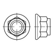 DIN 6926 selbst sichernde Sechskantmuttern mit Klemmteil und Flansch galvanisch verzinkt