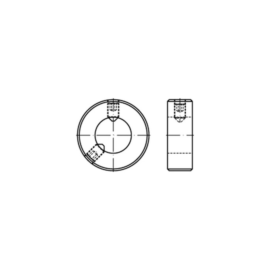DIN 703 Stellringe schwere Reihe ein Gewindestift mit Schlitz