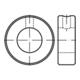 DIN 705 Form B Stellring mit Gewindestift und Schlitz, leichte Reihe, mit Bohrung für Kegelstift, Stahl, blank-1