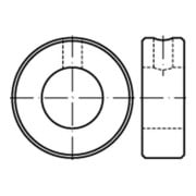 DIN 705 Form B Stellring mit Gewindestift und Schlitz, leichte Reihe, mit Bohrung für Kegelstift, Stahl, blank