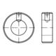 DIN 705 Form A Stellring mit Gewindestift, leichte Reihe, mit Bohrung für Kegelstift, Edelstahl, blank-1