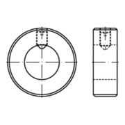 DIN 705 Form A Stellring mit Gewindestift, leichte Reihe, mit Bohrung für Kegelstift, Edelstahl, blank