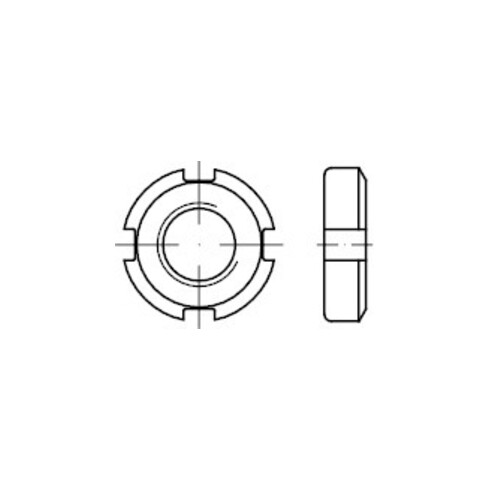 DIN 70852 Écrou rainuré, 17H M30x1,5 HP 0