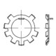 DIN 70952 Plaque de sécurité pour écrou rainuré selon DIN 70852, ST A 24 HP-1