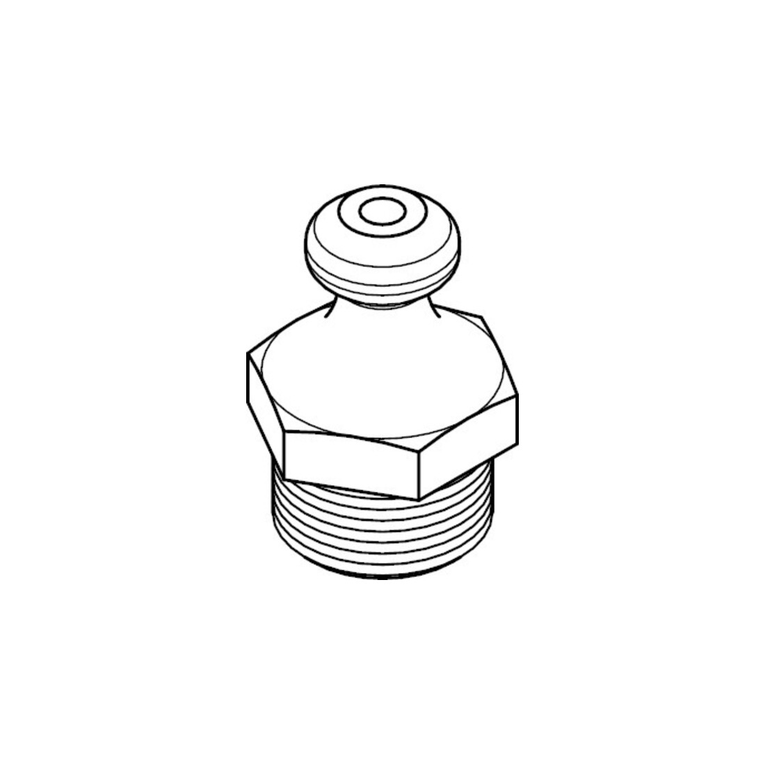 DIN 71412 Graisseur conique, 5,8 galZn Raccord tube A R1/4 HP