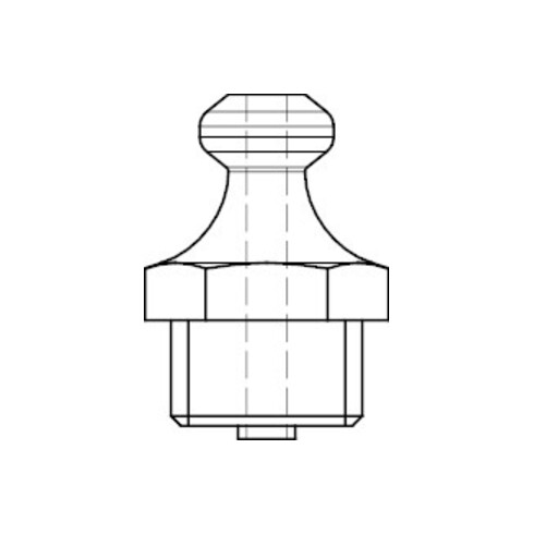 DIN 71412 Kegelschmiernippel, 5.8 galZn Rohrg. A R1/4 HP