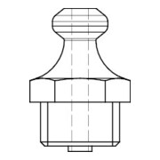 DIN 71412 Kegelschmiernippel, 5.8 galZn Rohrg. A R1/4 HP