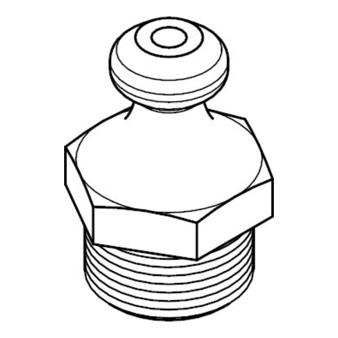 DIN 71412 Kegelschmiernippel, 5.8 galZn Rohrg. A R1/4 HP