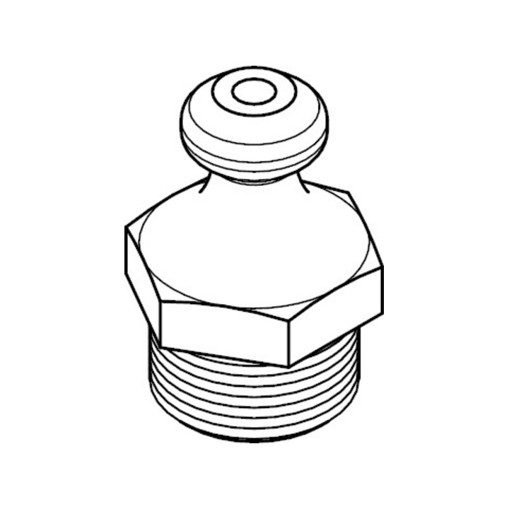 DIN 71412 Kegelschmiernippel, 5.8 galZn Rohrg. A R1/4 HP