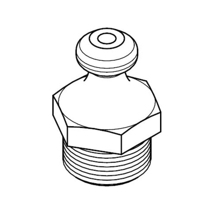 DIN 71412 Kegelschmiernippel, 5.8 galZn Rohrg. A R1/8 HP