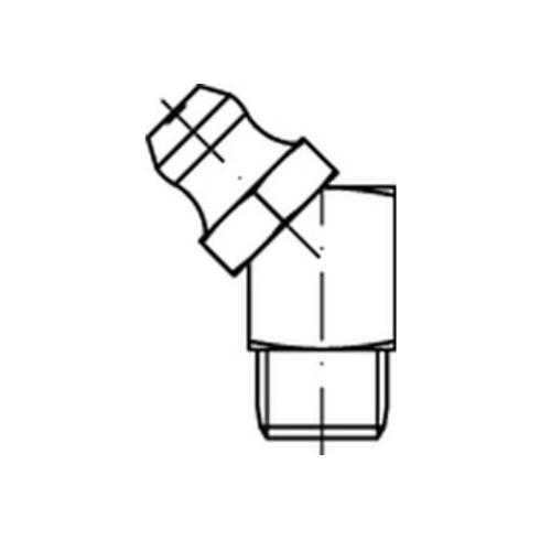 DIN 71412 Kegelschmiernippel galv. verzinkt Form B-M