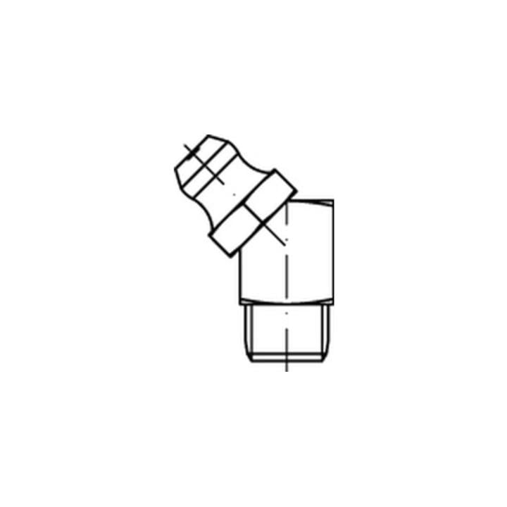 DIN 71412 Kegelschmiernippel galv. verzinkt Form B-M