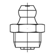 DIN 71412 Kegelschmiernippel 5.8  galv. verzinkt Sechskant