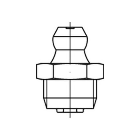 DIN 71412 Kegelschmiernippel galv. verzinkt Form A-R