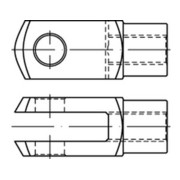 DIN 71752 Gabelgelenke 2 Stahl  galvanisch verzinkt gal Zn S