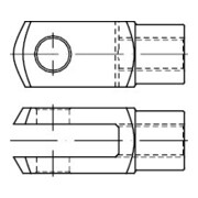 DIN 71752 Gabelkopf, ST galZn G 16x64 HP