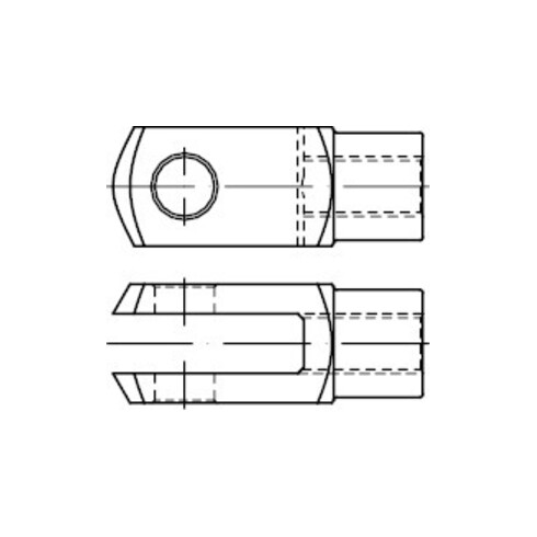 DIN 71752 Gabelkopf, ST galZn G 6x24 HP