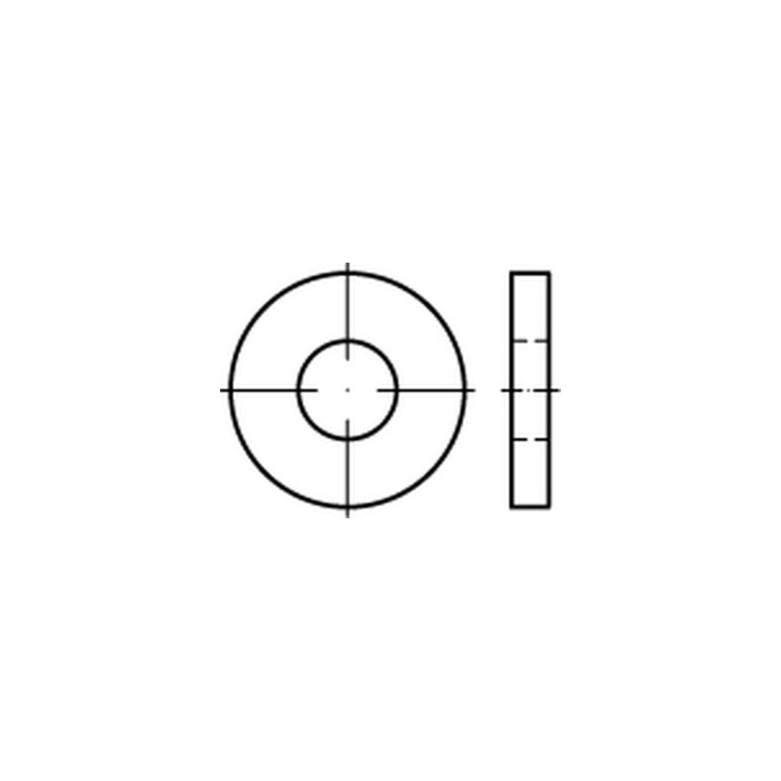 DIN 7349 Scheibe für Schraube mit schwerer Spannhülse, Edelstahl, blank