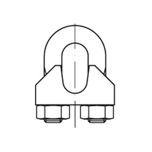 DIN 741 Drahtseilklemme Stahl  galv. verzinkt