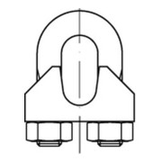 DIN 741 Drahtseilklemme Stahl  galv. verzinkt