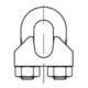 DIN 741 Drahtseilklemme Stahl 13 mm / M 10 1/2 galv. verzinkt