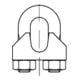 DIN 741 Drahtseilklemmen Stahl 6,5mm / M 5 1/4 ähnl. DIN 741, gal Zn gal Zn S