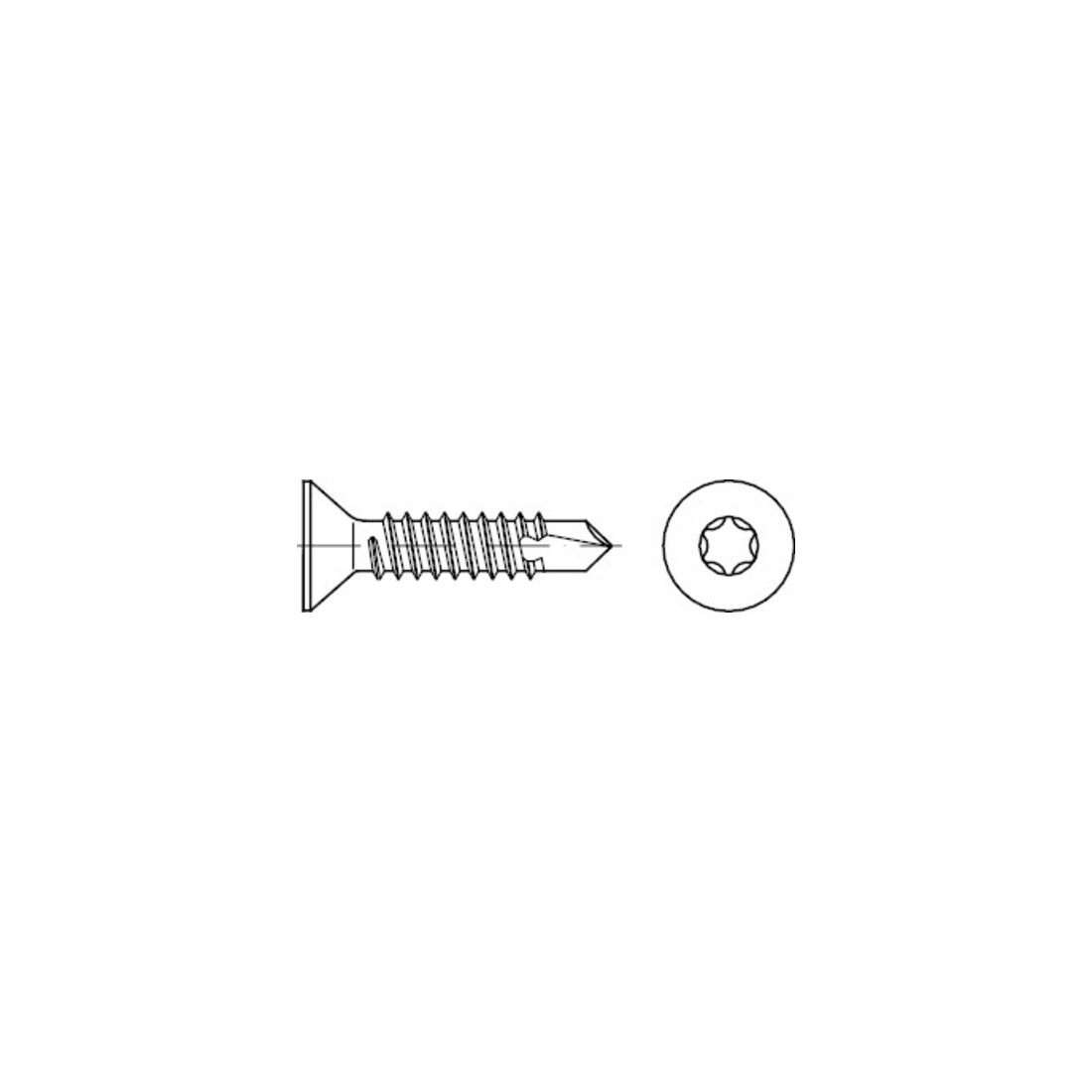 DIN 7504 Bohrschraube, ST galZn O (alt P) ISR 6,3x19HP