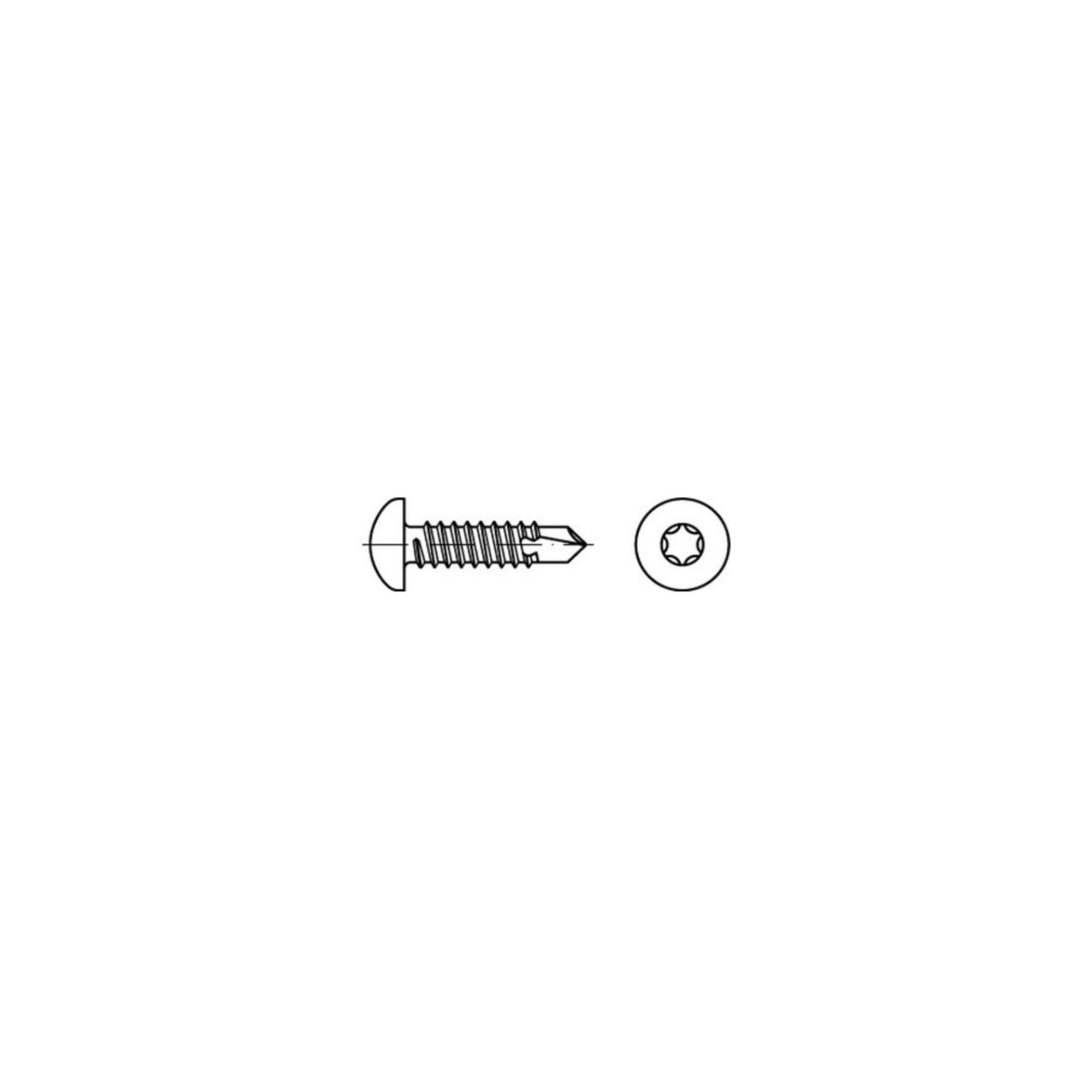 DIN 7504 Form ME Linsenkopf-Bohrschraube VG 4,8x22 Stahl galvanisch verzinkt T25 ; Industrial Quality Supplies