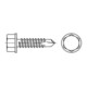 DIN 7504/ISO 15480 Form K Sechskant-Bohrschraube VG 4,8x16 Stahl galvanisch verzinkt m. Flansch-1