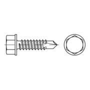 DIN 7504/ISO 15480 Form K Sechskant-Bohrschraube VG 6,3x19 Stahl galvanisch verzinkt m. Flansch-3