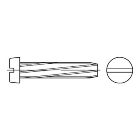 DIN 7513-B Schneidschraube mit Schlitz, Stahl, galvanisch verzinkt