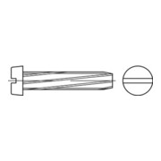 DIN 7513-B Schneidschraube mit Schlitz, Stahl, galvanisch verzinkt