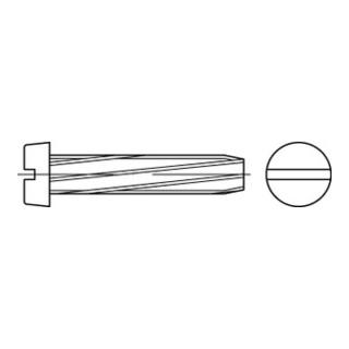 DIN 7513-B Schneidschraube mit Schlitz, Stahl, galvanisch verzinkt