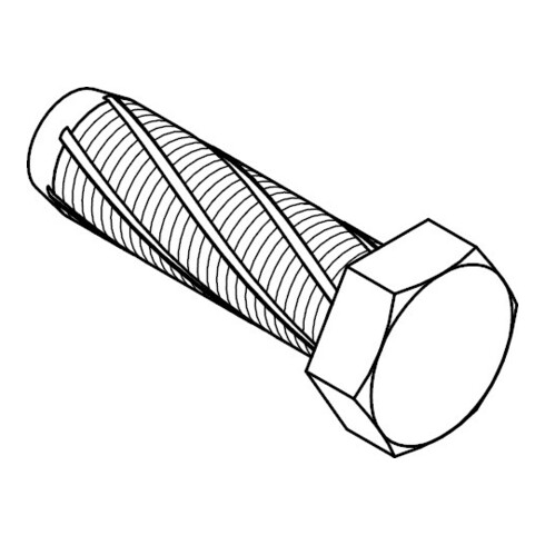 DIN 7513 Sechskant-Schneidschraube, ST galZn A M6x35 HP
