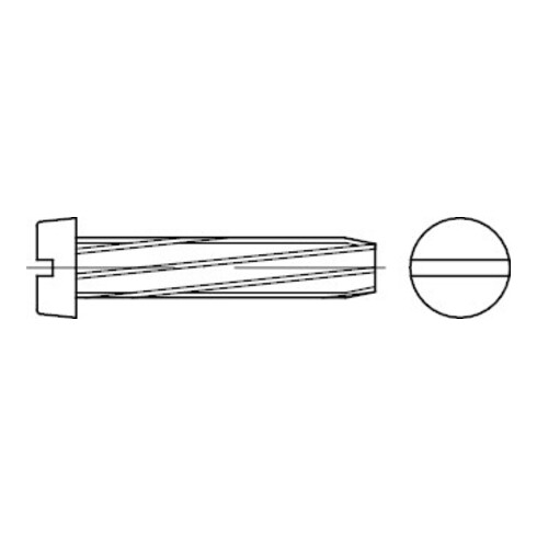 DIN 7513 Sechskant-Schneidschraube, ST galZn B M3x6 HP