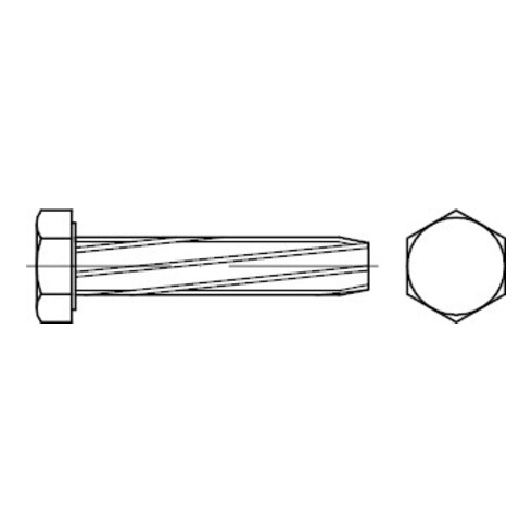 DIN 7513 Vis à tête hexagonale, ST galZn A M5x10 HP