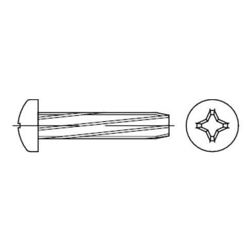 DIN 7516 Linsensenk-Schneidschraube, ST galZn A -H M8x40 HP