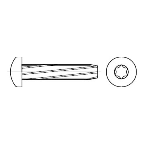 DIN 7516 Linsensenk-Schneidschraube, ST galZn AE ISR M4x16 HP