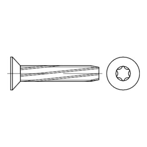 DIN 7516 Linsensenk-Schneidschraube, ST galZn DE ISR M6x12 HP