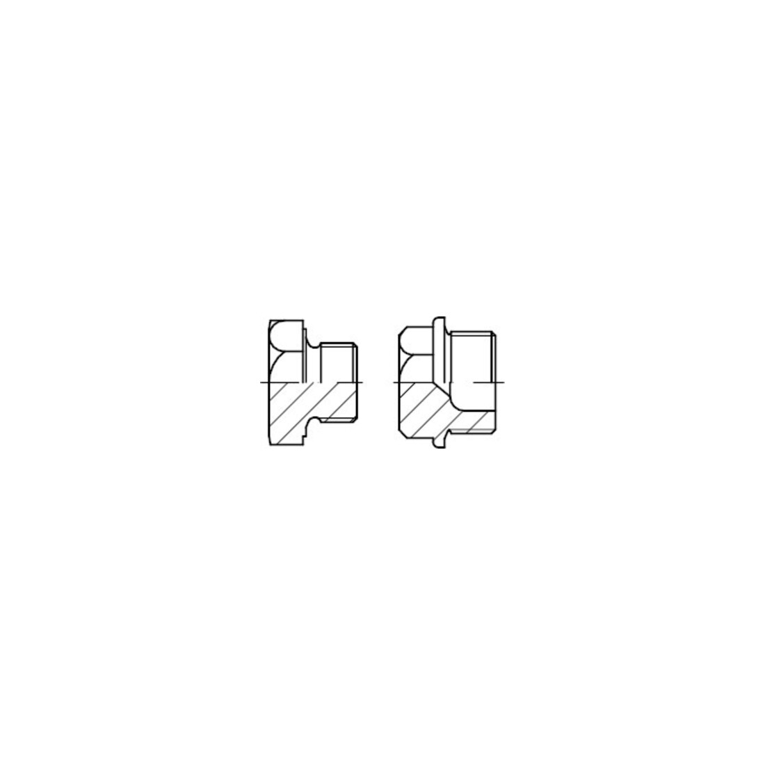 DIN 7604 Vis de fixation à collerette et hexagone extérieur, ST A M16x1,5 HP